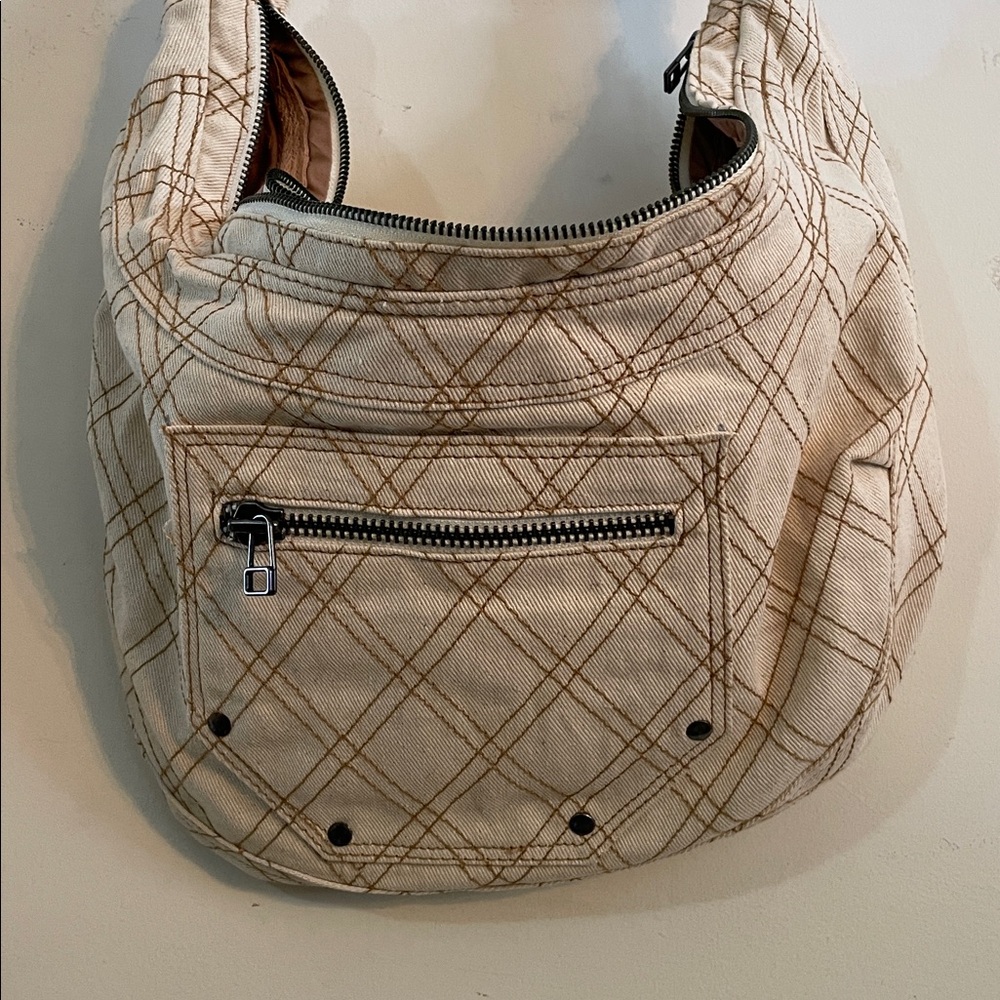 Plaid Beige Shoulder Bag - Picture 7 of 9